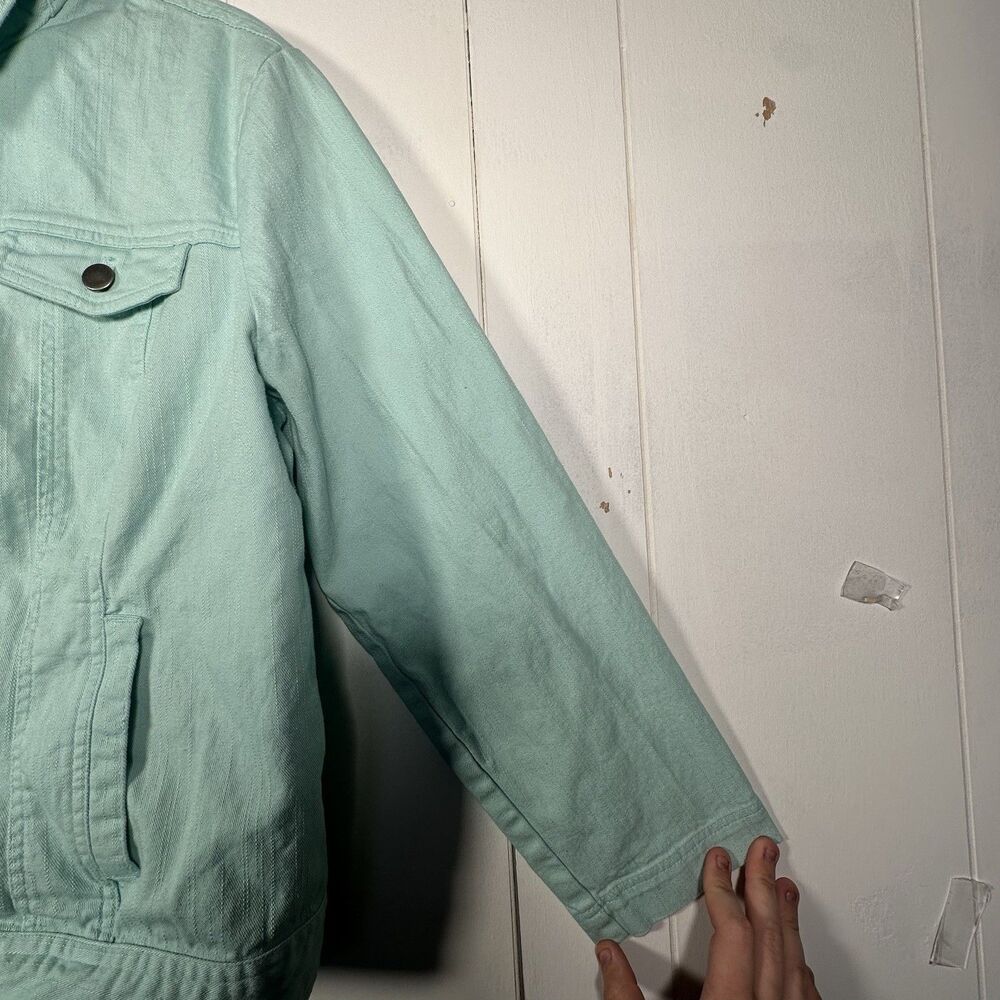 Christopher & Banks Women’s XL Blue Denim Jacket Button Front Casual - Picture 4 of 8